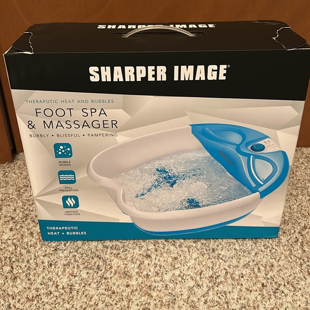 Brand new in box! Sharper Image foot spa & massager - Picture 2 of 6